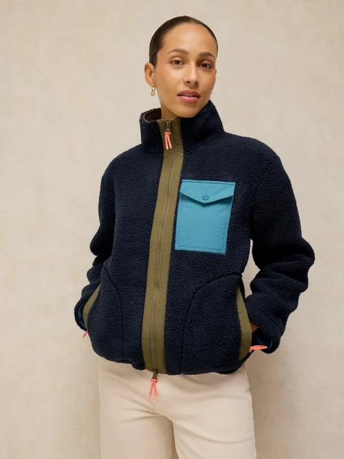 Veste zippée Borg - Navy Multi - XS Image 2