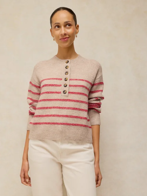 Pull Henley à Rayures - Nat Mlt - 52 Image 3