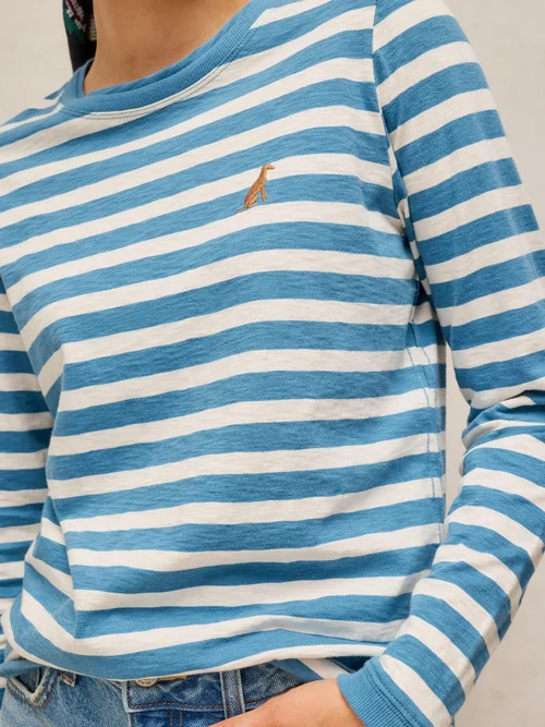 Tee-shirt Clara rayé brodé - Ivory Mlt - 46 Image 3
