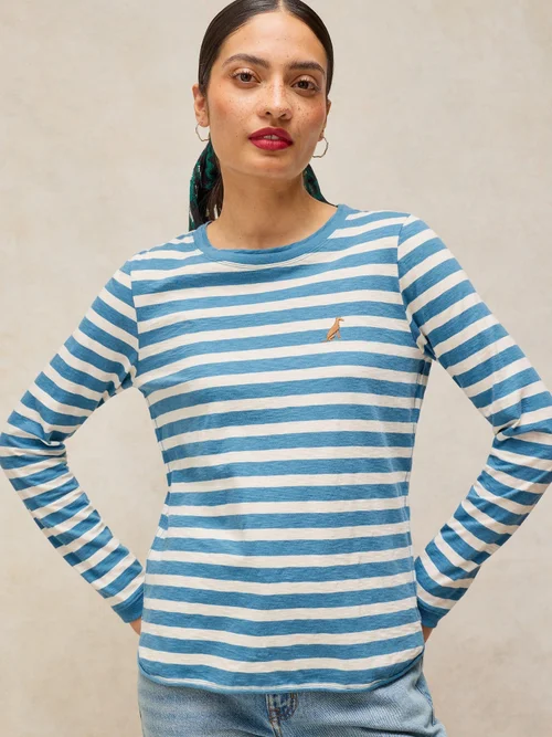 Tee-shirt Clara rayé brodé - Ivory Mlt - 46 Image 1