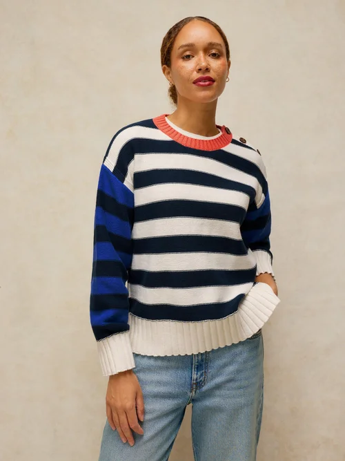 Pull en coton Bea à boutons - Ivory Mlt - 52 Image 2