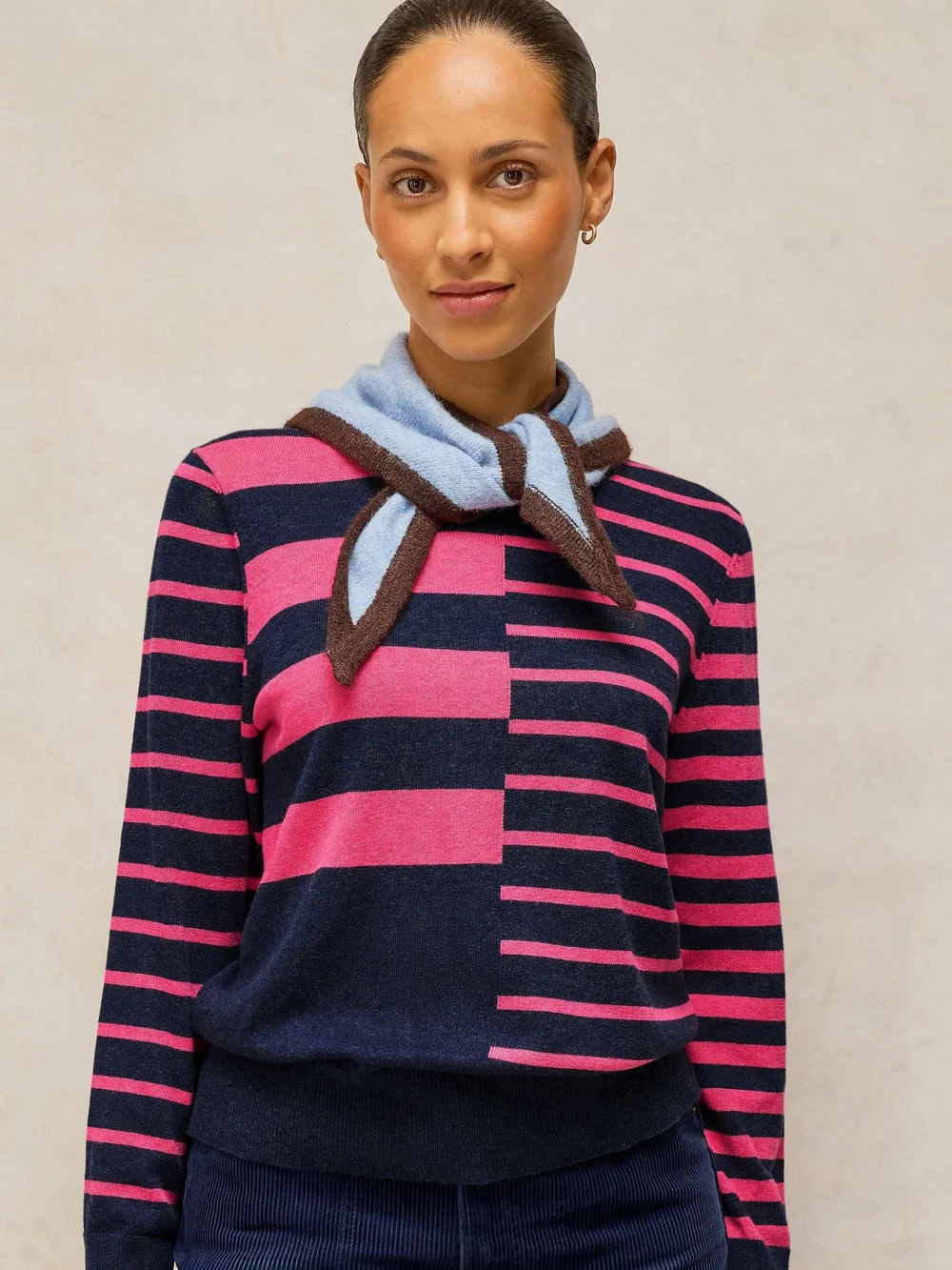 Pull rayé Katie - Navy Multi - 48 Image 1
