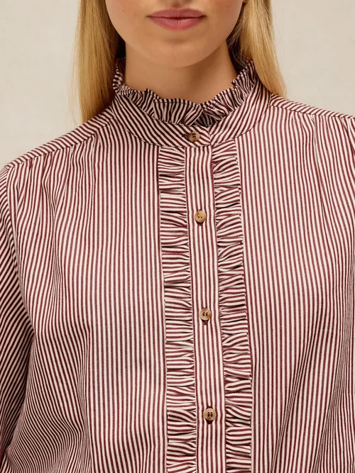 Chemise à col volanté - Brown Mlt - 52 Image 3