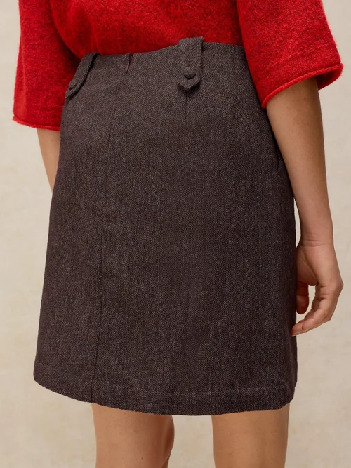 Jupe Tweedy Cora - Plum Mlt - 50 Image 4