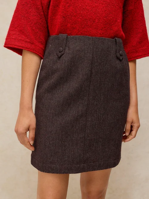 Jupe Tweedy Cora - Plum Mlt - 50 Image 3