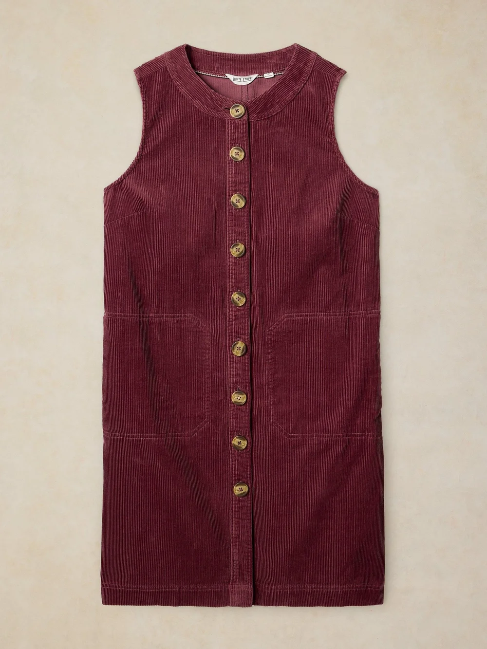 Robe droite en velours côtelé Millie - Dus Pink - 46/R Image 1