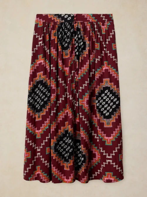 Jupe Maxi Leela - Plum Mlt - 52/R Image 1