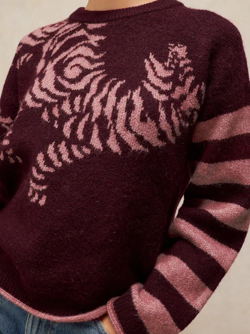 Pull rayé tigre - Plum Mlt - 48 Image 3