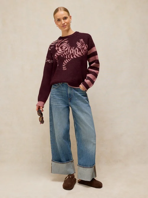 Pull rayé tigre - Plum Mlt - 48 Image 2