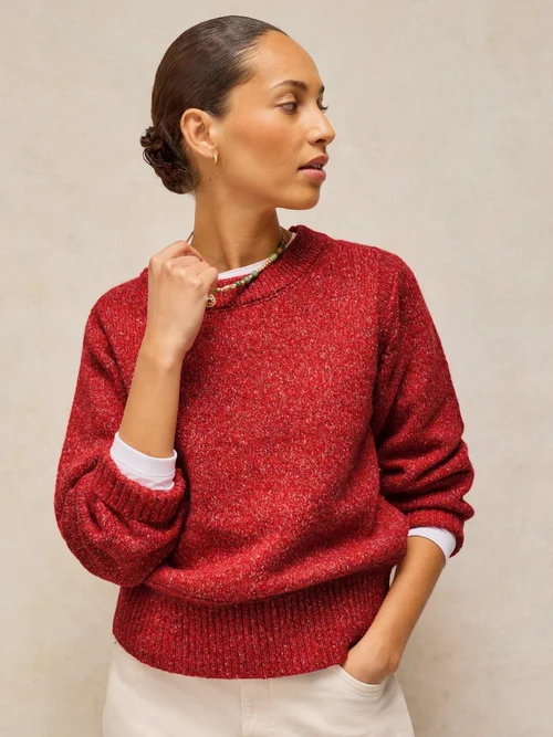Pull col rond Lucie - Brt Red - 48 Image 1