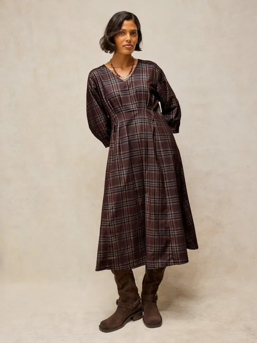 Robe Kate en velours côtelé - Brown Mlt - 50/R Image 1