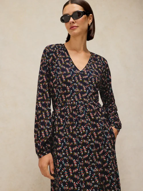 Robe en jersey Harper - Navy Multi - 52/R Image 3