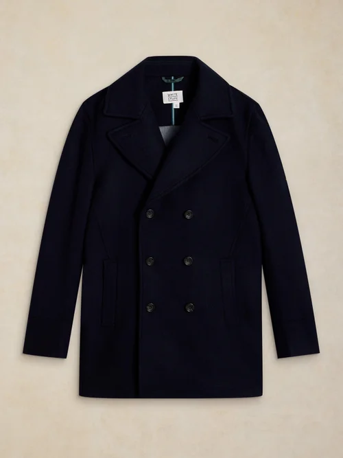 Manteau Peacoat Hadley en Mélange de Laine - Dark Navy - XL Image 1