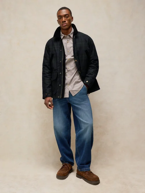 Veste cirée à carreaux Filey - Navy Multi - XXL Image 2