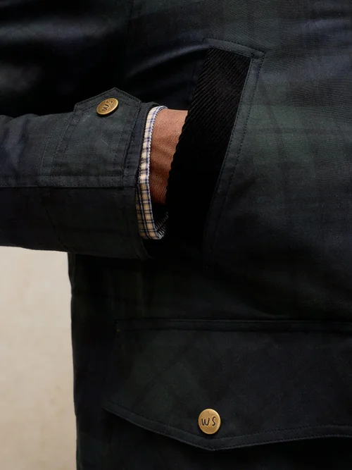 Veste cirée à carreaux Filey - Navy Multi - XXL Image 3