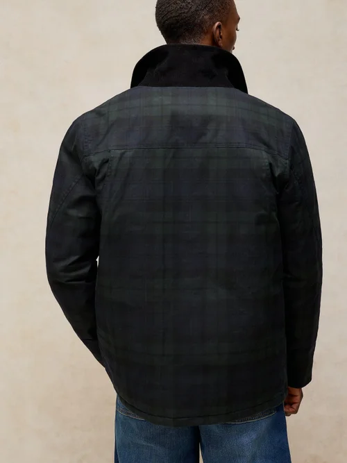 Veste cirée à carreaux Filey - Navy Multi - XXL Image 4