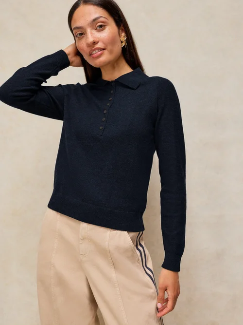 Pull Polo Poppy à Manches Longues - Dark Navy - 46 Image 3