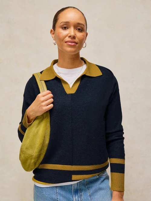 Pull col Cara - Navy Multi - 52 Image 1