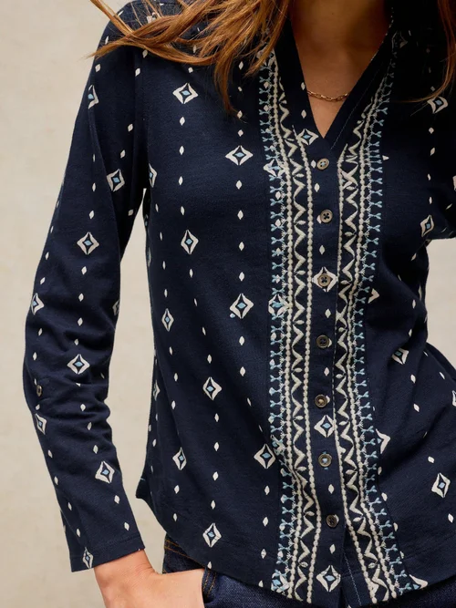 Chemise en jersey Annie - Navy Multi - 48 Image 3