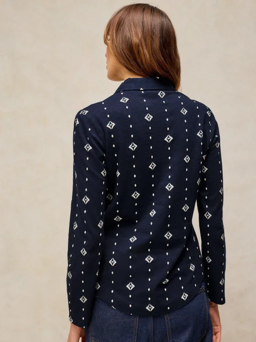 Chemise en jersey Annie - Navy Multi - 48 Image 4
