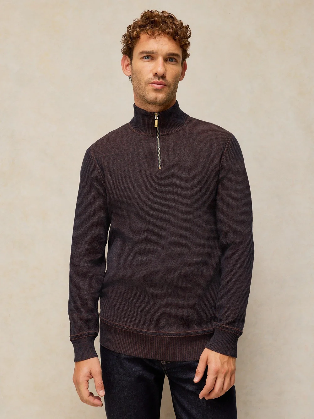 Pull à col entonnoir Attadale - Dk Brown - XXL/R Image 1