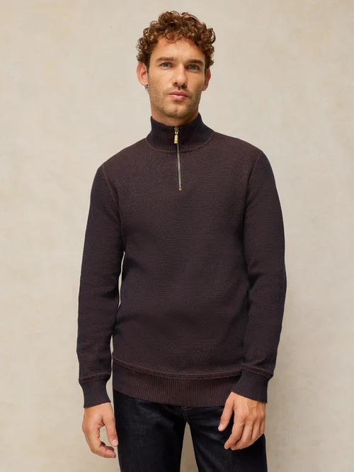 Pull à col entonnoir Attadale - Dk Brown - XXL/R Image 1