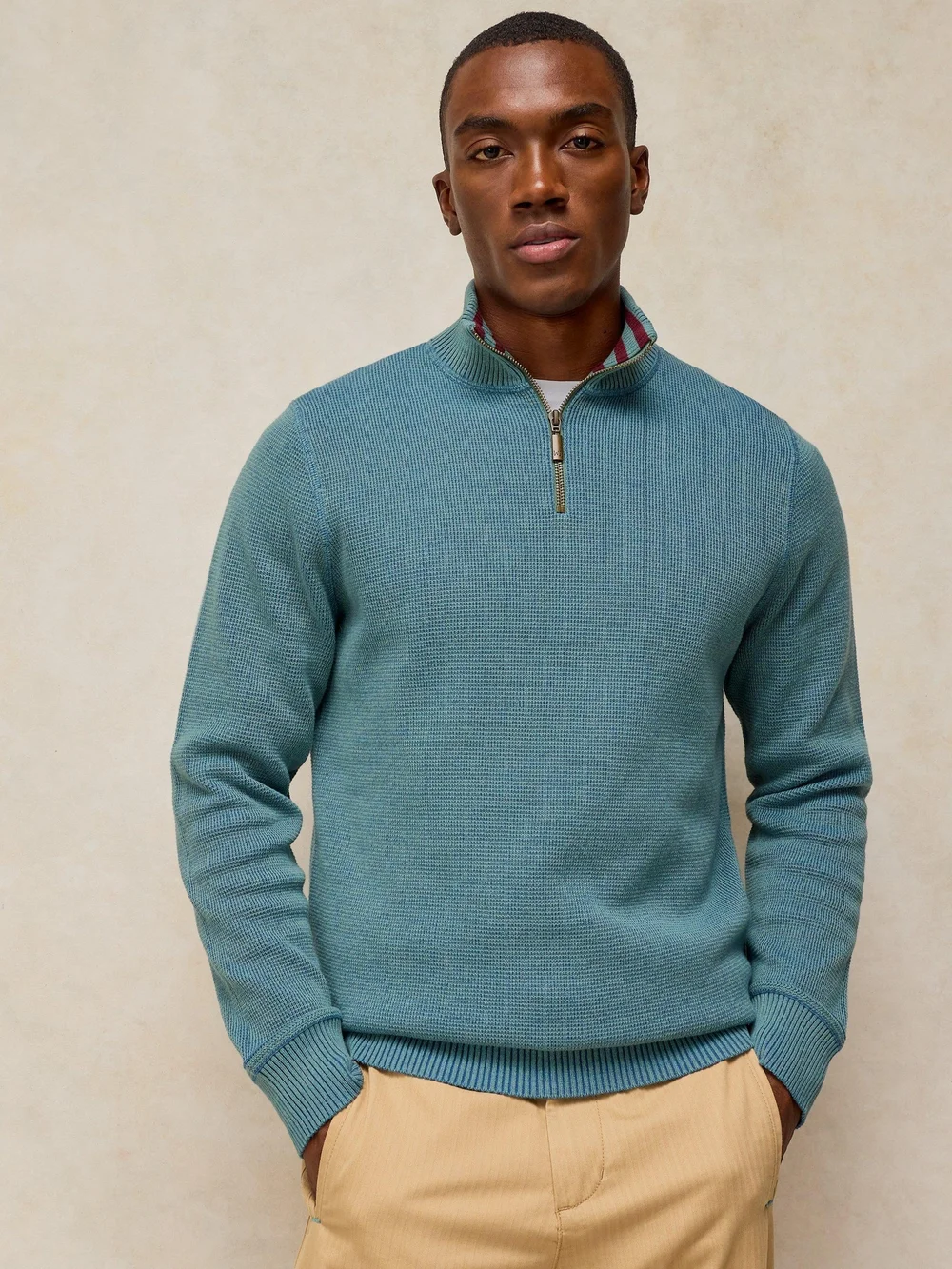 Pull à col entonnoir Attadale - Mid Teal - XXL/R Image 1