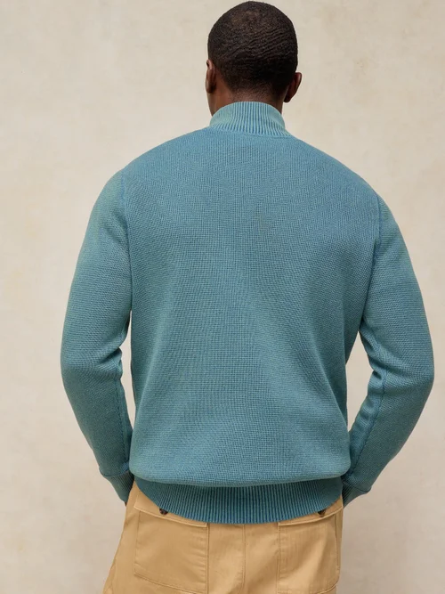 Pull à col entonnoir Attadale - Mid Teal - XXL/R Image 4