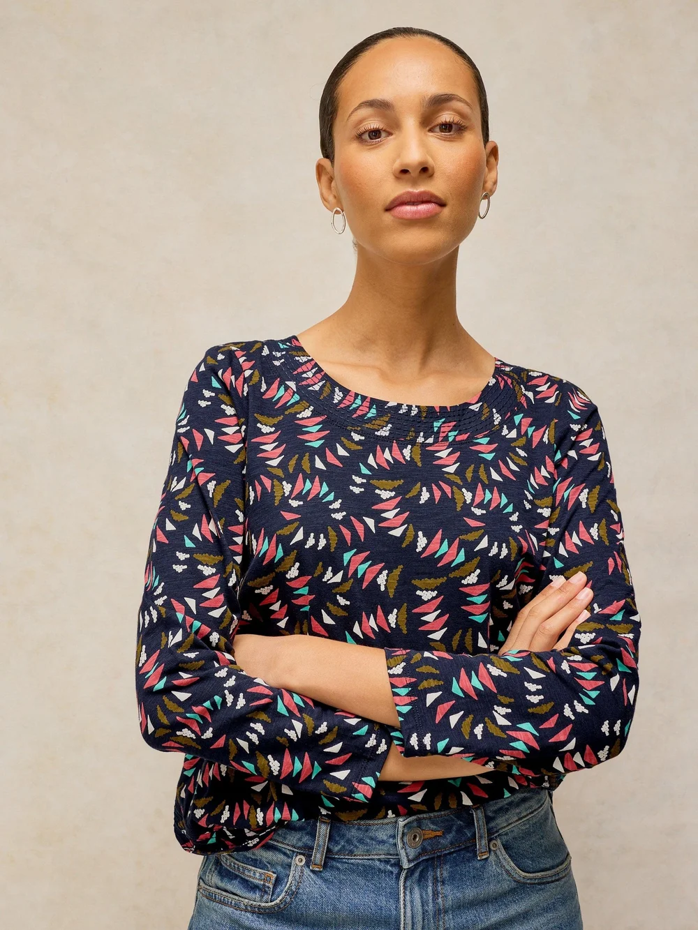 T-shirt manches longues Weaver - Navy Pr - 46 Image 1