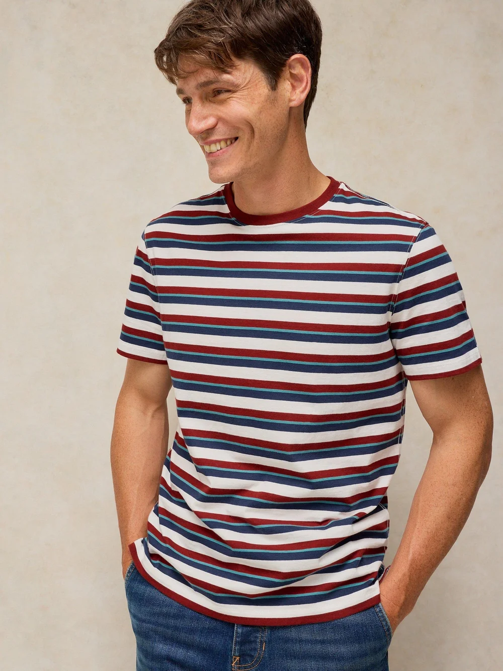 T-shirt rayé Abersoch - Ivory Mlt - XXL/R Image 1