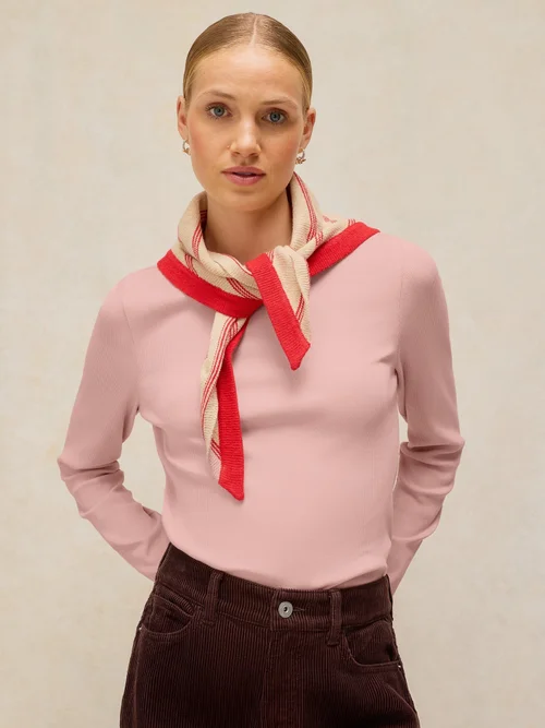 Tee-shirt Aida à manches longues et col festonné - Lgt Pink - 52 Image 2