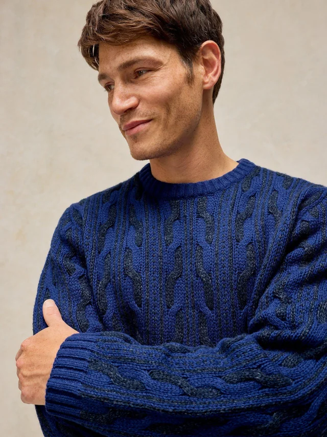 Pull Brixham en maille torsadée