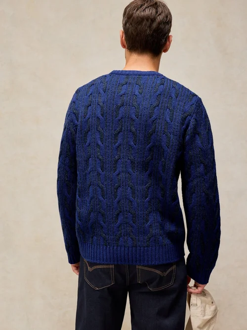Pull Brixham en maille torsadée - Brt Blue - XXL Image 4