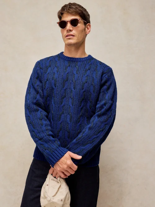 Pull Brixham en maille torsadée - Brt Blue - XXL Image 3