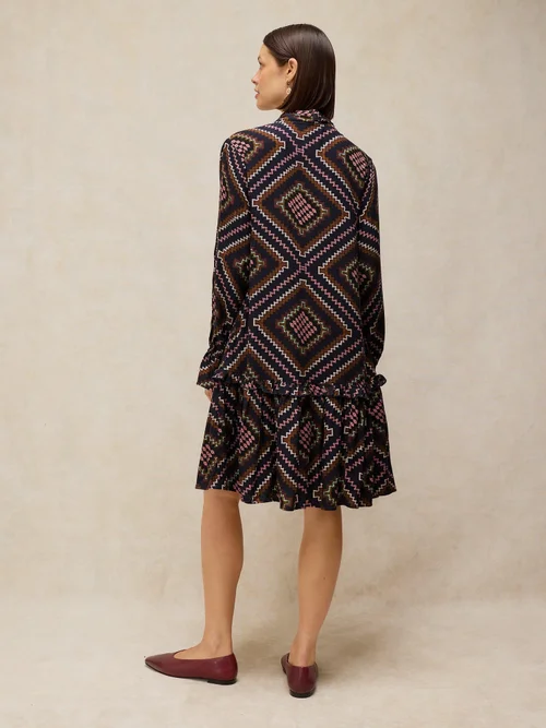 Robe courte Kalia - Navy Multi - 46/R Image 4