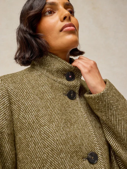 Mantel Kaia in Tweed-Optik - Green Mlt - 44/R Image 3