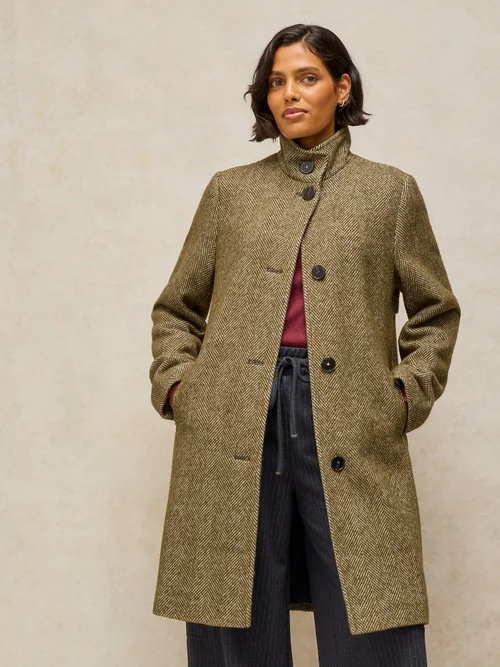 Mantel Kaia in Tweed-Optik - Green Mlt - 44/R Image 1