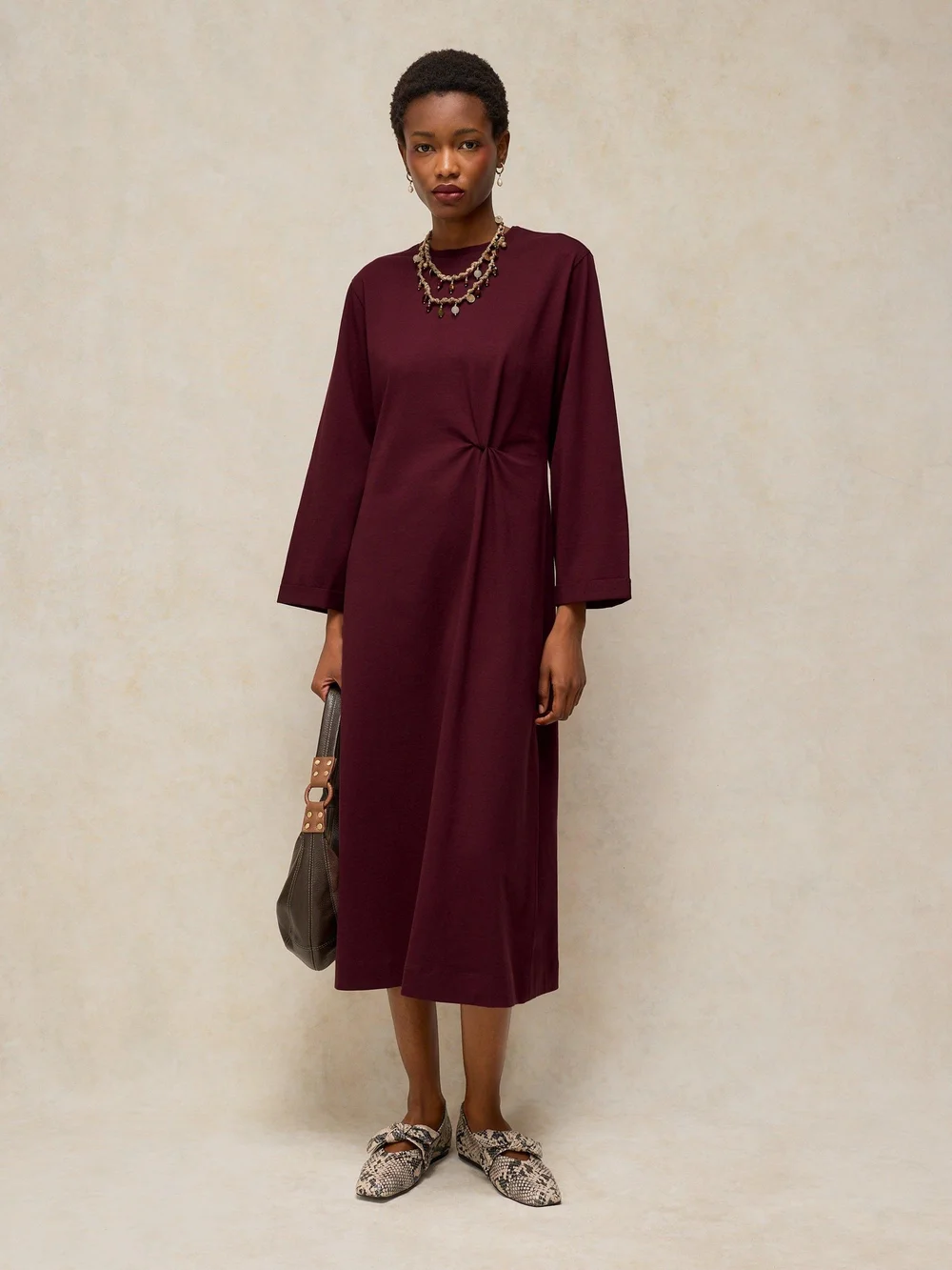 Robe Gracie Twist - Dk Plum - 46/R Image 1