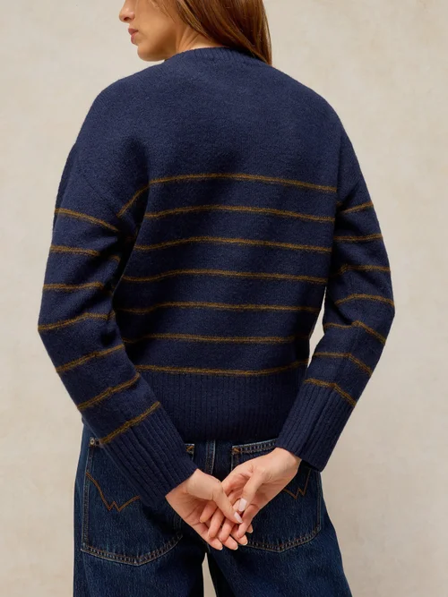 Pull Henley à Rayures - Navy Multi - 52 Image 4