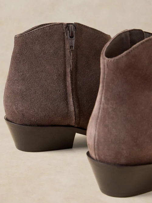 Wildlederstiefeletten mit weiter Passform - Dk Grey - 41 Image 3