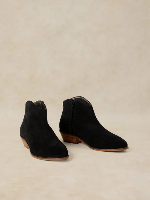 Wildlederstiefeletten mit weiter Passform - Pure Blk - 41 Image 2