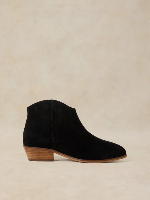 Wildlederstiefeletten mit weiter Passform - Pure Blk - 41 Image 1