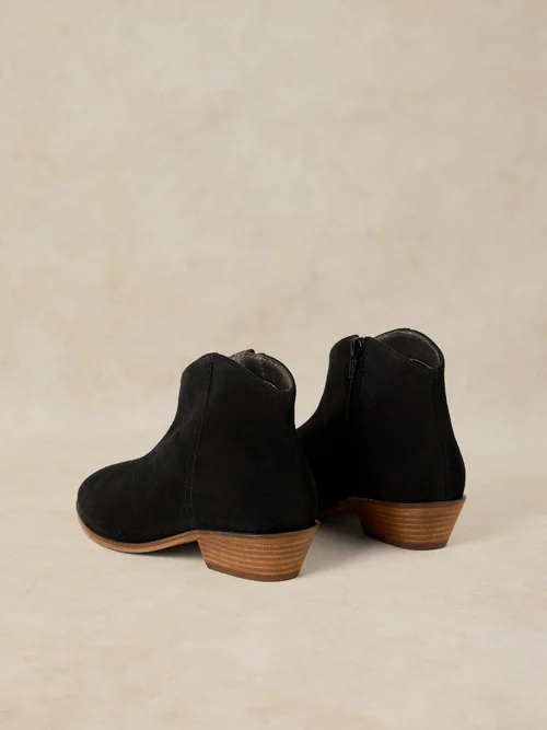 Wildlederstiefeletten mit weiter Passform - Pure Blk - 41 Image 4