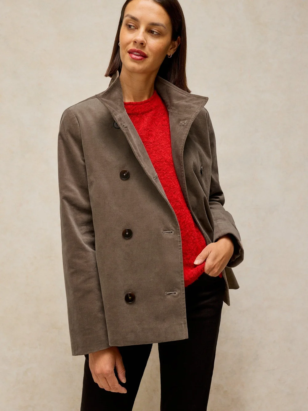 Samtjacke Kaia - Dk Nat - 52/R Image 1
