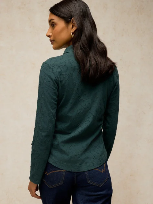 Bluse Annie mit Stickerei - Dk Green - 52 Image 4