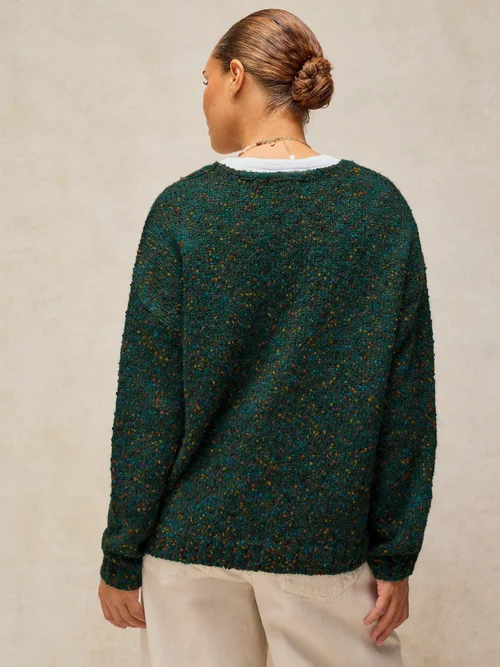 Pull texturé col en V - Dk Green - 50 Image 4