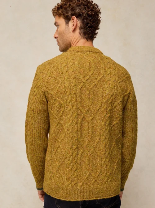 Pull en maille torsadée Ashford - Dp Yellow - XXL Image 4