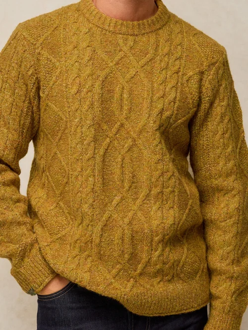 Pull en maille torsadée Ashford - Dp Yellow - XXL Image 3