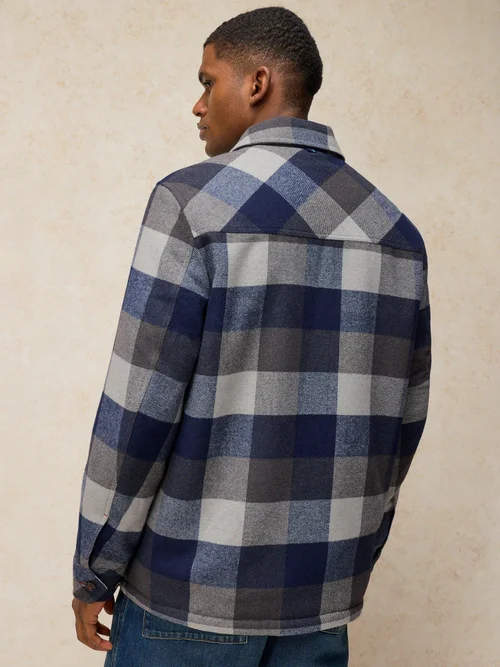 Veste Hetton à carreaux doublée en borg - Green Mlt - XXXL Image 4