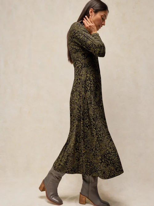 Robe Reese boutonnée devant - Green Pr - 44/R Image 3